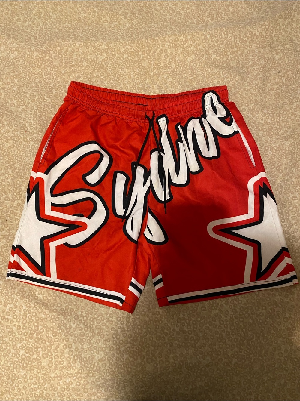 Gym shorts men size M red color way